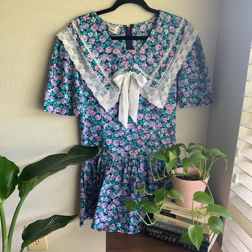 Vintage Floral Babydoll Dress